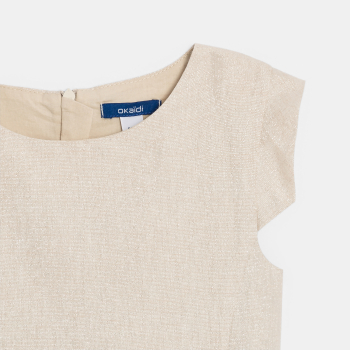 فستان أنيق من الكتان المطرز بالترتر للفتيات